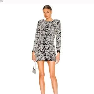 RETROFETE NIKKI PEARL STAR BEADED MINI DRESS-NEW